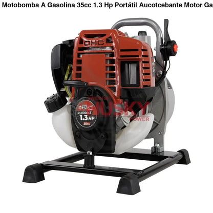 Motobomba A Gasolina 35cc 1.3 Hp Portátil Aucotcebante Motor Gasolina 4 Tiempos 1’’x1’’ Husky RLB1004T - MOTOBOMBA