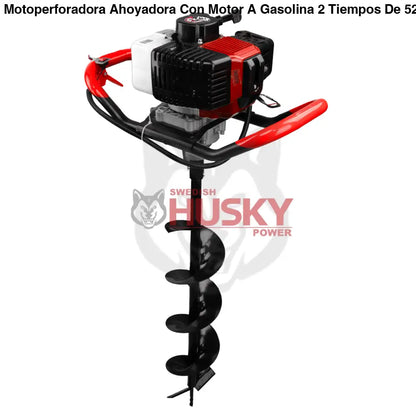Motoperforadora Ahoyadora Con Motor A Gasolina 2 Tiempos De 52cc 2.5Hp 3 Barrenos Husky TOPO554