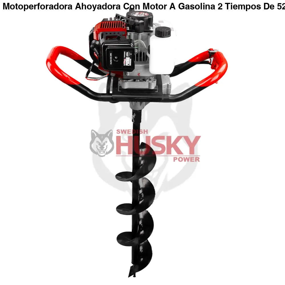 Motoperforadora Ahoyadora Con Motor A Gasolina 2 Tiempos De 52cc 2.5Hp 3 Barrenos Husky TOPO554