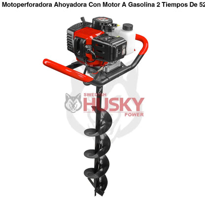 Motoperforadora Ahoyadora Con Motor A Gasolina 2 Tiempos De 52cc 2.5Hp 3 Barrenos Husky TOPO554