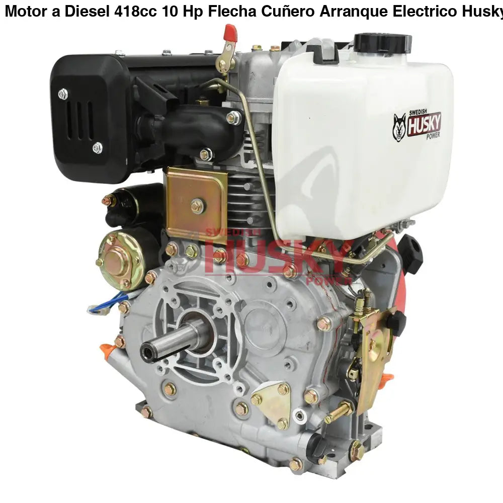 Motor a Diesel 418cc 10 Hp Flecha Cuñero Arranque Electrico Husky HKD100