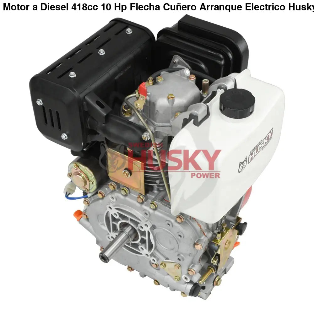 Motor a Diesel 418cc 10 Hp Flecha Cuñero Arranque Electrico Husky HKD100