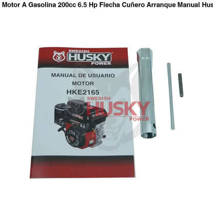 Motor A Gasolina 200cc 6.5 Hp Flecha Cuñero Arranque Manual Husky HKE2165