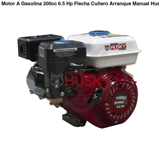 Motor A Gasolina 200cc 6.5 Hp Flecha Cuñero Arranque Manual Husky RLM650M