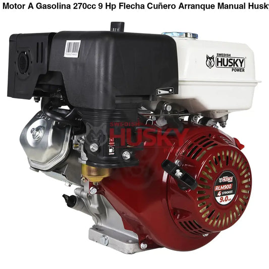 Motor A Gasolina 270cc 9 Hp Flecha Cuñero Arranque Manual Husky RLM900