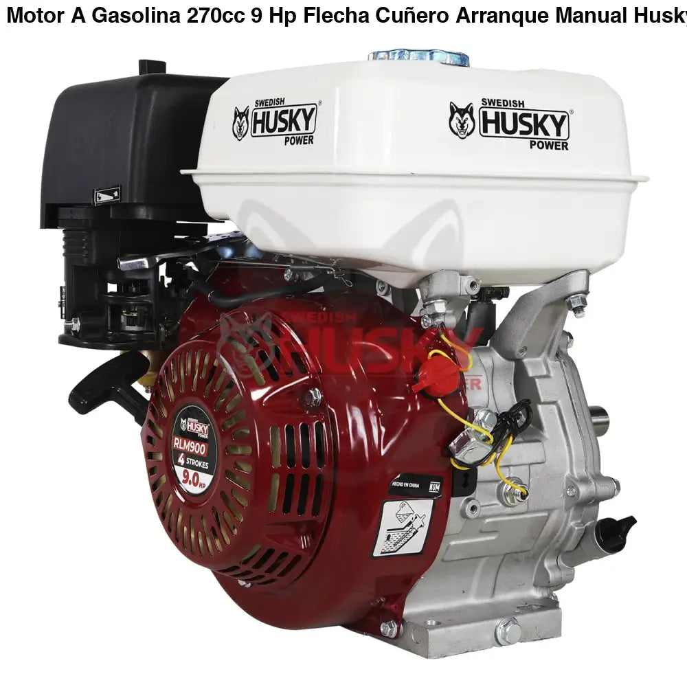 Motor A Gasolina 270cc 9 Hp Flecha Cuñero Arranque Manual Husky RLM900