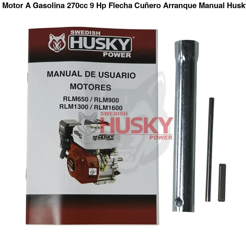 Motor A Gasolina 270cc 9 Hp Flecha Cuñero Arranque Manual Husky RLM900