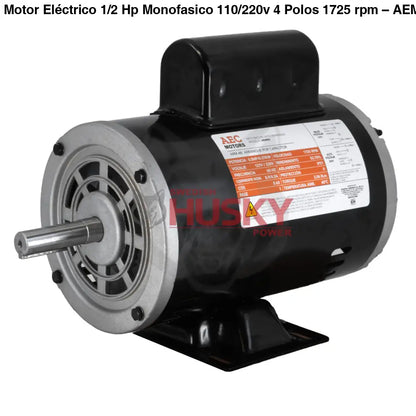 Motor Eléctrico 1/2 Hp Monofasico 110/220v 4 Polos 1725 rpm – AEM50 Aec Motors - MOTOR ELECTRICO