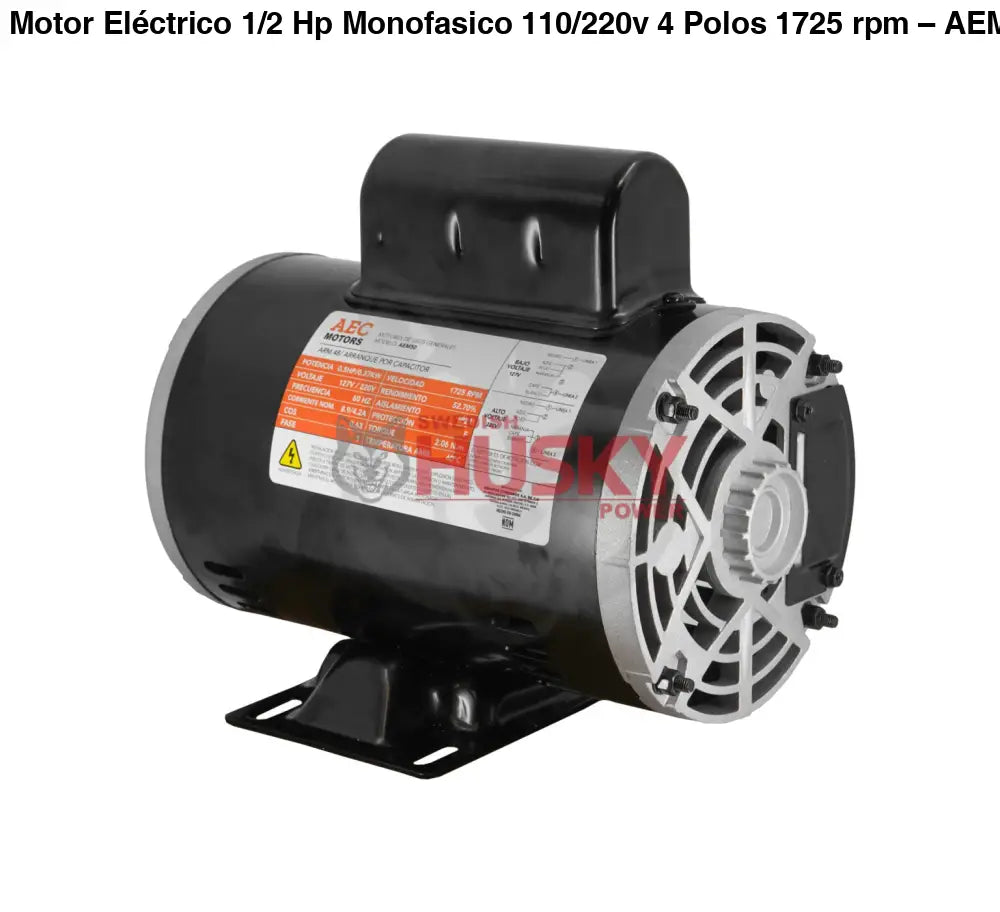 Motor Eléctrico 1/2 Hp Monofasico 110/220v 4 Polos 1725 rpm – AEM50 Aec Motors - MOTOR ELECTRICO