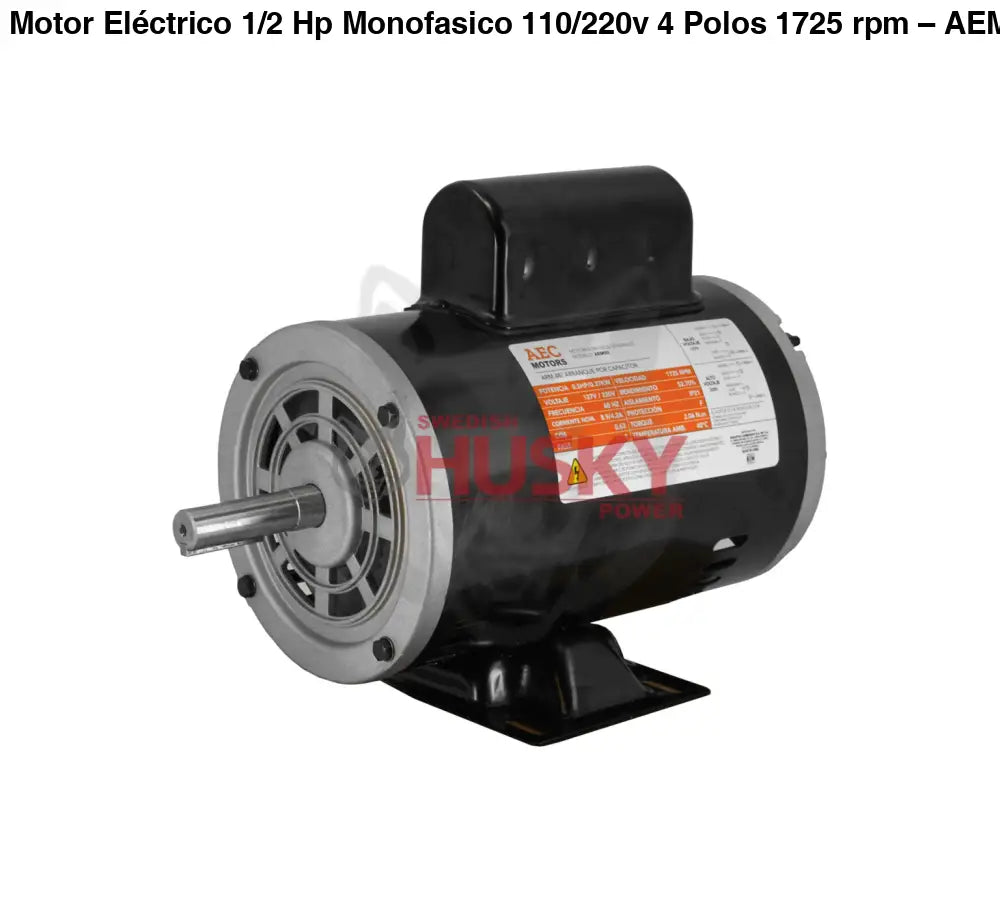 Motor Eléctrico 1/2 Hp Monofasico 110/220v 4 Polos 1725 rpm – AEM50 Aec Motors - MOTOR ELECTRICO