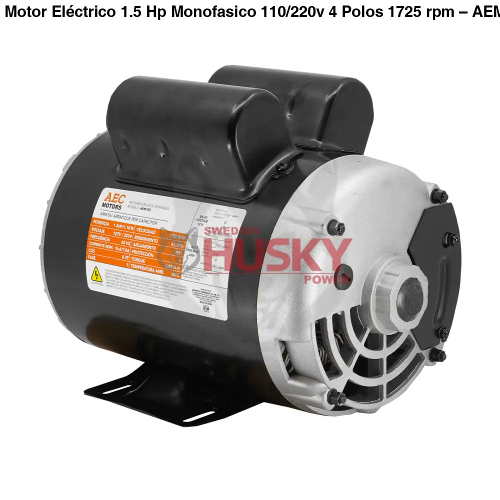 Motor Eléctrico 1.5 Hp Monofasico 110/220v 4 Polos 1725 rpm – AEM150 Aec Motors - MOTOR ELECTRICO