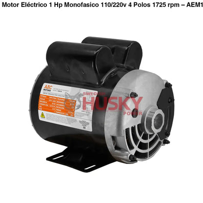 Motor Eléctrico 1 Hp Monofasico 110/220v 4 Polos 1725 rpm – AEM100 Aec Motors - MOTOR ELECTRICO
