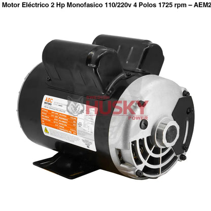 Motor Eléctrico 2 Hp Monofasico 110/220v 4 Polos 1725 rpm – AEM200 Aec Motors - MOTOR ELECTRICO