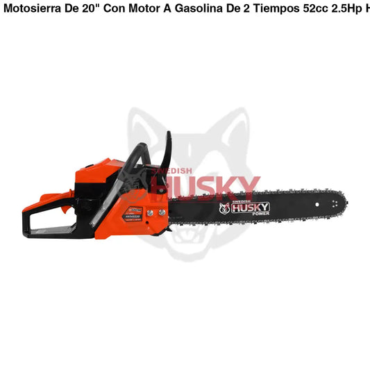Motosierra De 20" Con Motor A Gasolina De 2 Tiempos 52cc 2.5Hp Husky HKM5220