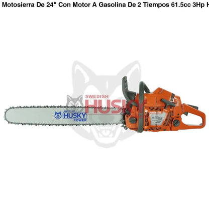 Motosierra De 24" Con Motor A Gasolina De 2 Tiempos 61.5cc 3Hp Husky SH36524