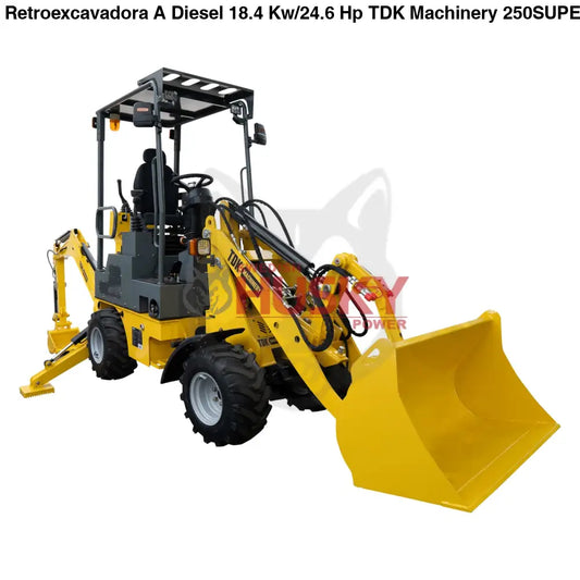 Retroexcavadora A Diesel 18.4 Kw/24.6 Hp TDK - 250SUPER