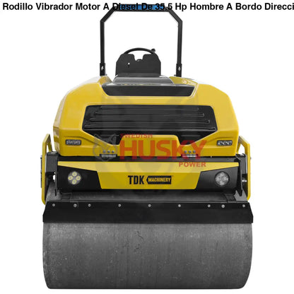 Rodillo Vibrador Motor A Diesel De 35.5 Hp Hombre A Bordo Direccion Hidraulica TDK-TDKR2700