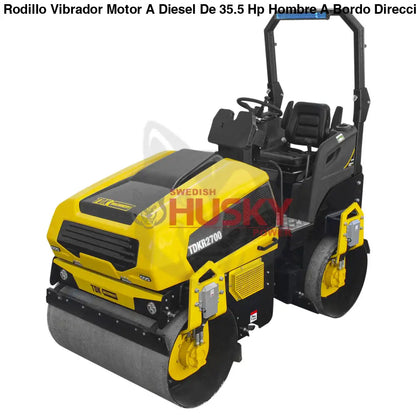 Rodillo Vibrador Motor A Diesel De 35.5 Hp Hombre A Bordo Direccion Hidraulica TDK-TDKR2700
