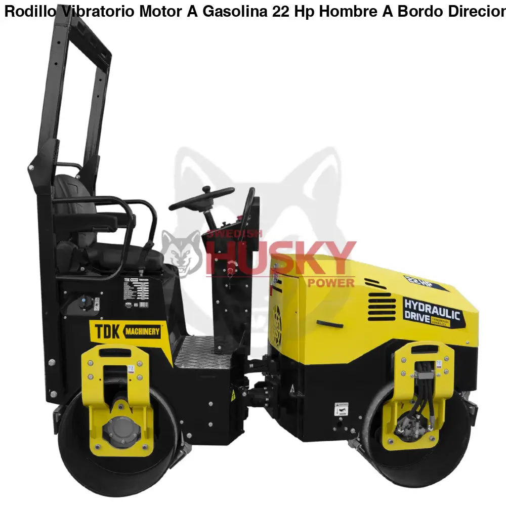 Rodillo Vibratorio Motor A Gasolina 22 Hp Hombre A Bordo Direcion Hidraulica TDK- TDKR1200