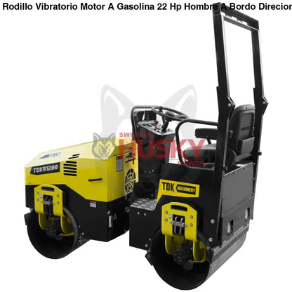 Rodillo Vibratorio Motor A Gasolina 22 Hp Hombre A Bordo Direcion Hidraulica TDK- TDKR1200