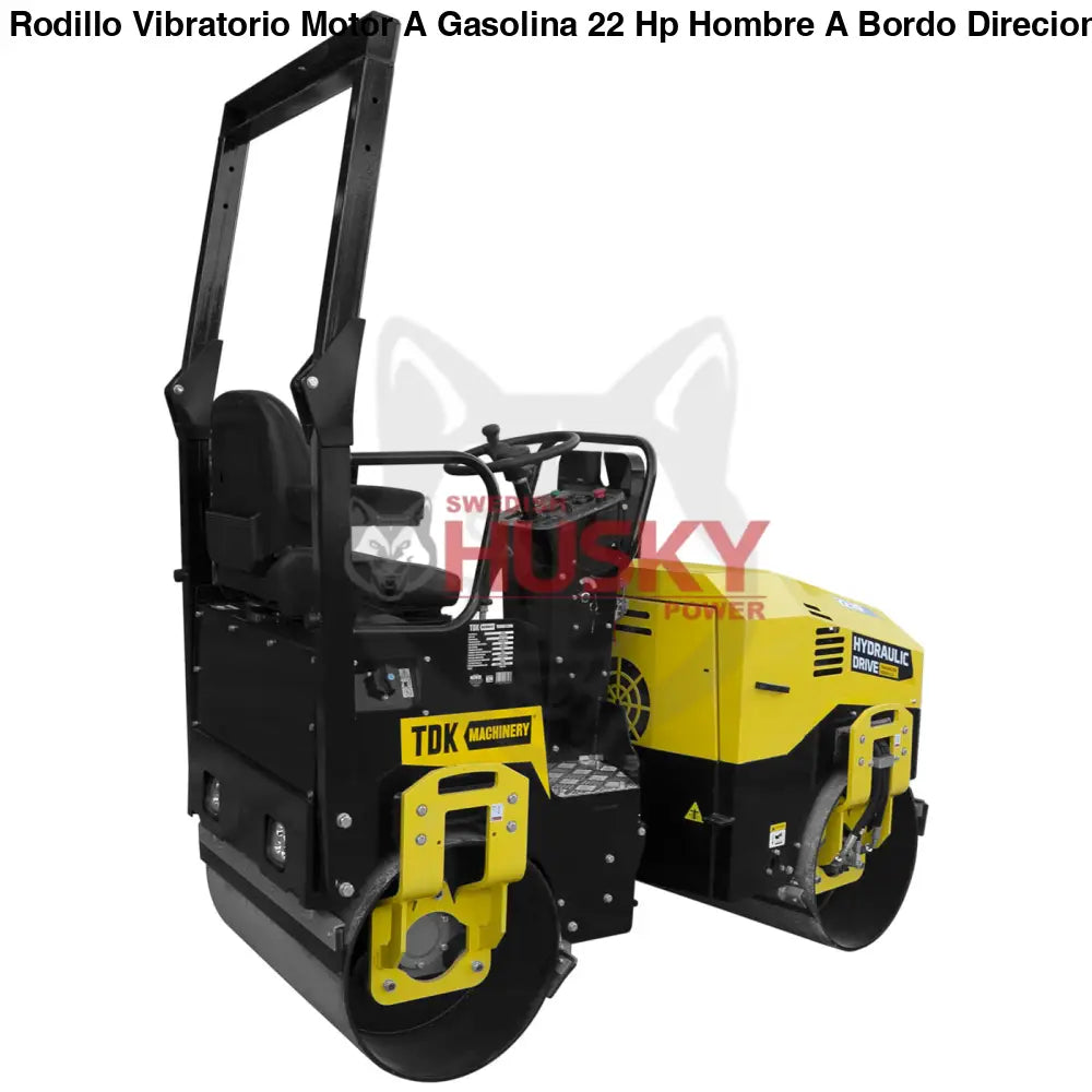 Rodillo Vibratorio Motor A Gasolina 22 Hp Hombre A Bordo Direcion Hidraulica TDK- TDKR1200