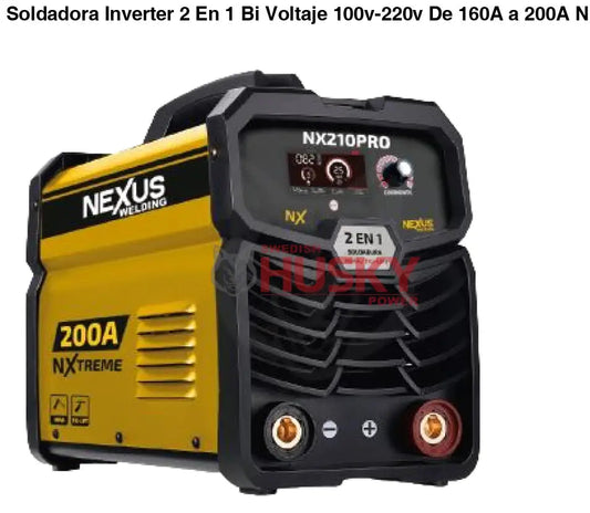 Soldadora Inverter 2 En 1 Bi Voltaje 100v-220v De 160A a 200A NEXUS WELDING NX210PRO