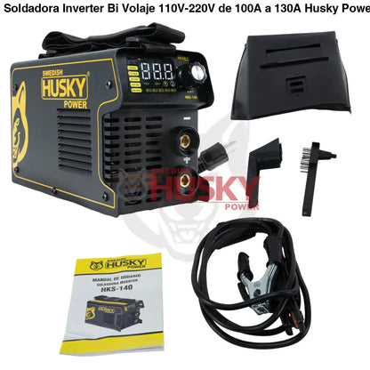 Soldadora Inverter Bi Volaje 110V-220V de 100A a 130A Husky HKS-140