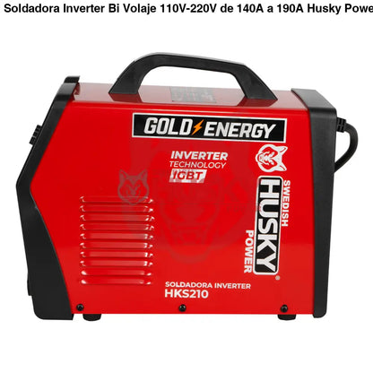 Soldadora Inverter Bi Volaje 110V-220V de 140A a 190A Husky HKS210