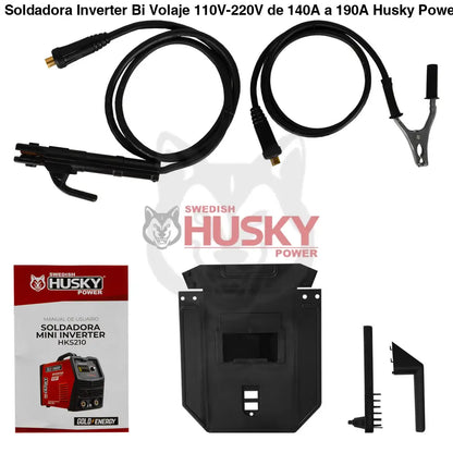 Soldadora Inverter Bi Volaje 110V-220V de 140A a 190A Husky HKS210