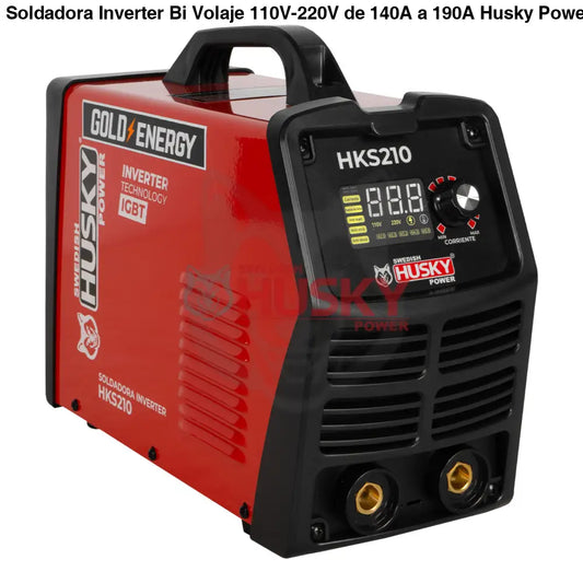 Soldadora Inverter Bi Volaje 110V-220V de 140A a 190A Husky HKS210