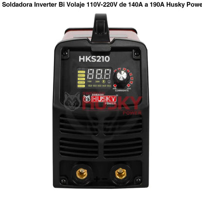 Soldadora Inverter Bi Volaje 110V-220V de 140A a 190A Husky HKS210