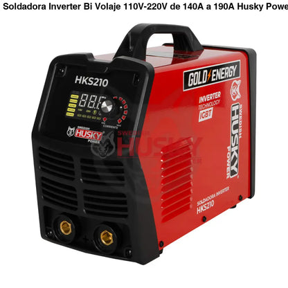 Soldadora Inverter Bi Volaje 110V-220V de 140A a 190A Husky HKS210