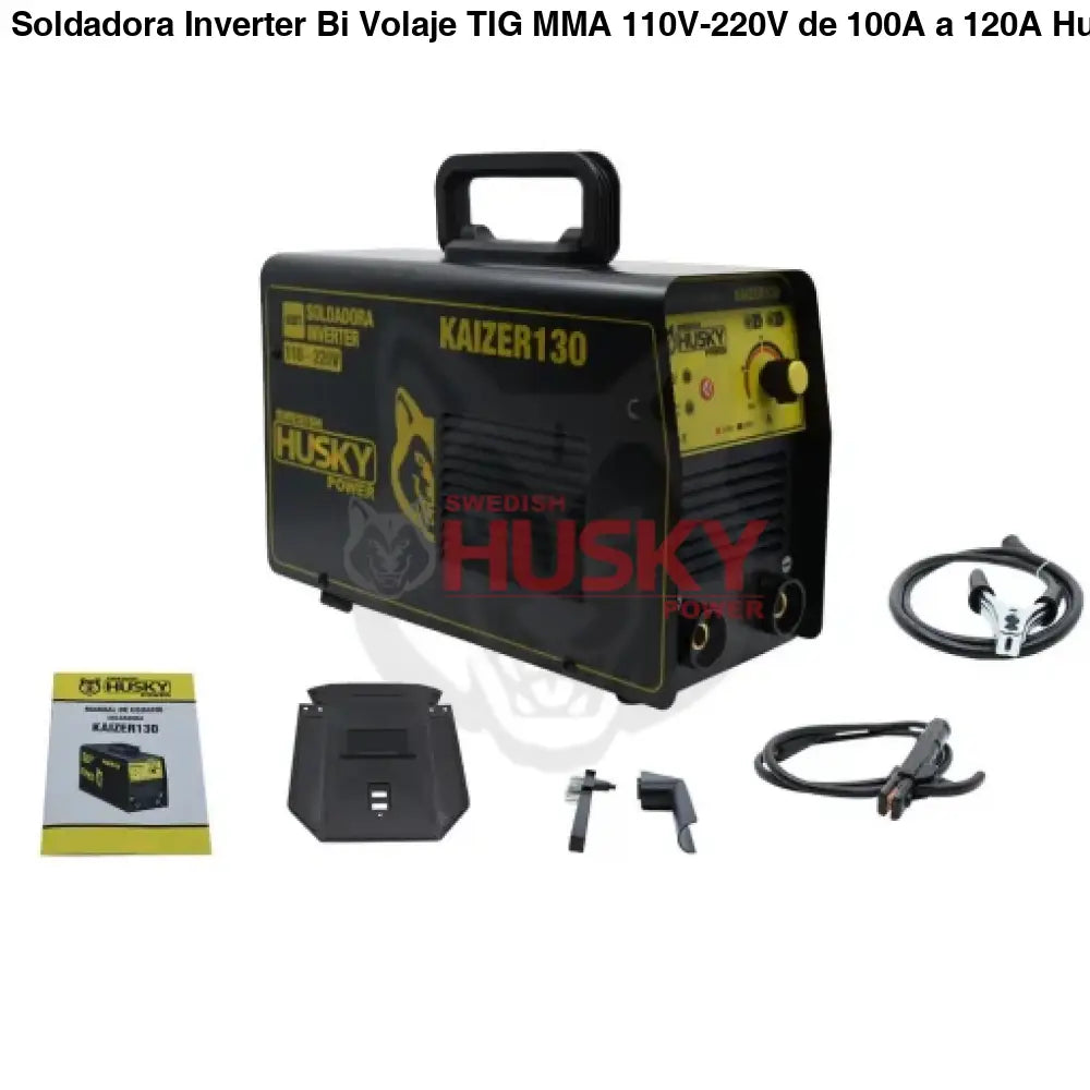 Soldadora Inverter Bi Volaje TIG MMA 110V-220V de 100A a 120A Husky KAIZER130