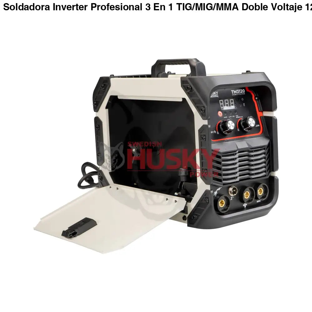 Soldadora Inverter Profesional 3 En 1 TIG/MIG/MMA Doble Voltaje  120A 110v/220v SWEDISH HUSKY TITANIUM  TM3120