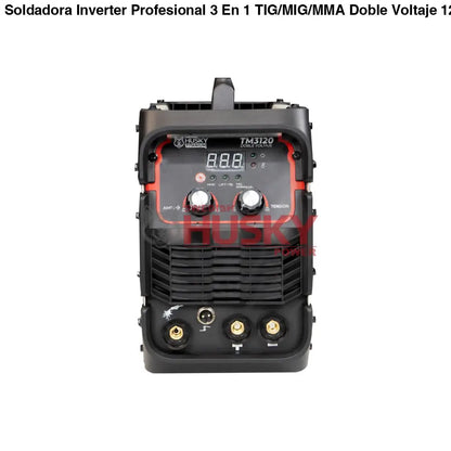 Soldadora Inverter Profesional 3 En 1 TIG/MIG/MMA Doble Voltaje  120A 110v/220v SWEDISH HUSKY TITANIUM  TM3120