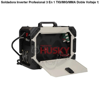 Soldadora Inverter Profesional 3 En 1 TIG/MIG/MMA Doble Voltaje  120A 110v/220v SWEDISH HUSKY TITANIUM  TM3120
