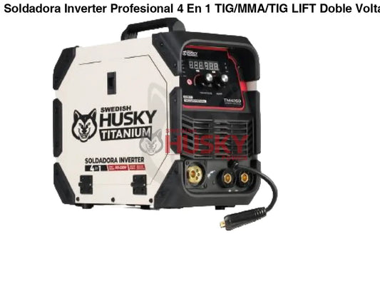 Soldadora Inverter Profesional 4 En 1 TIG/MMA/TIG LIFT Doble Voltaje  120A/160A  110v/220v SWEDISH HUSKY TITANIUM TM4160