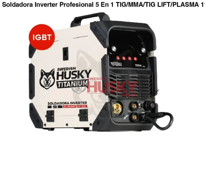 Soldadora Inverter Profesional 5 En 1 TIG/MMA/TIG LIFT/PLASMA  110v/220v SWEDISH HUSKY TITANIUM TM5180