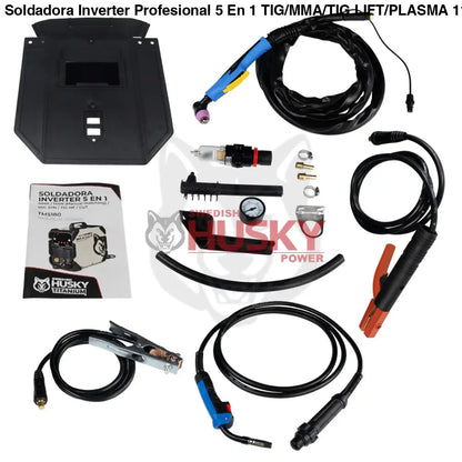 Soldadora Inverter Profesional 5 En 1 TIG/MMA/TIG LIFT/PLASMA  110v/220v SWEDISH HUSKY TITANIUM TM5180
