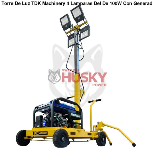 Torre De Luz TDK 4 Lamparas Del De 100W Con Generador HYE6000-TDKTL6000 - CONSTRUCCION