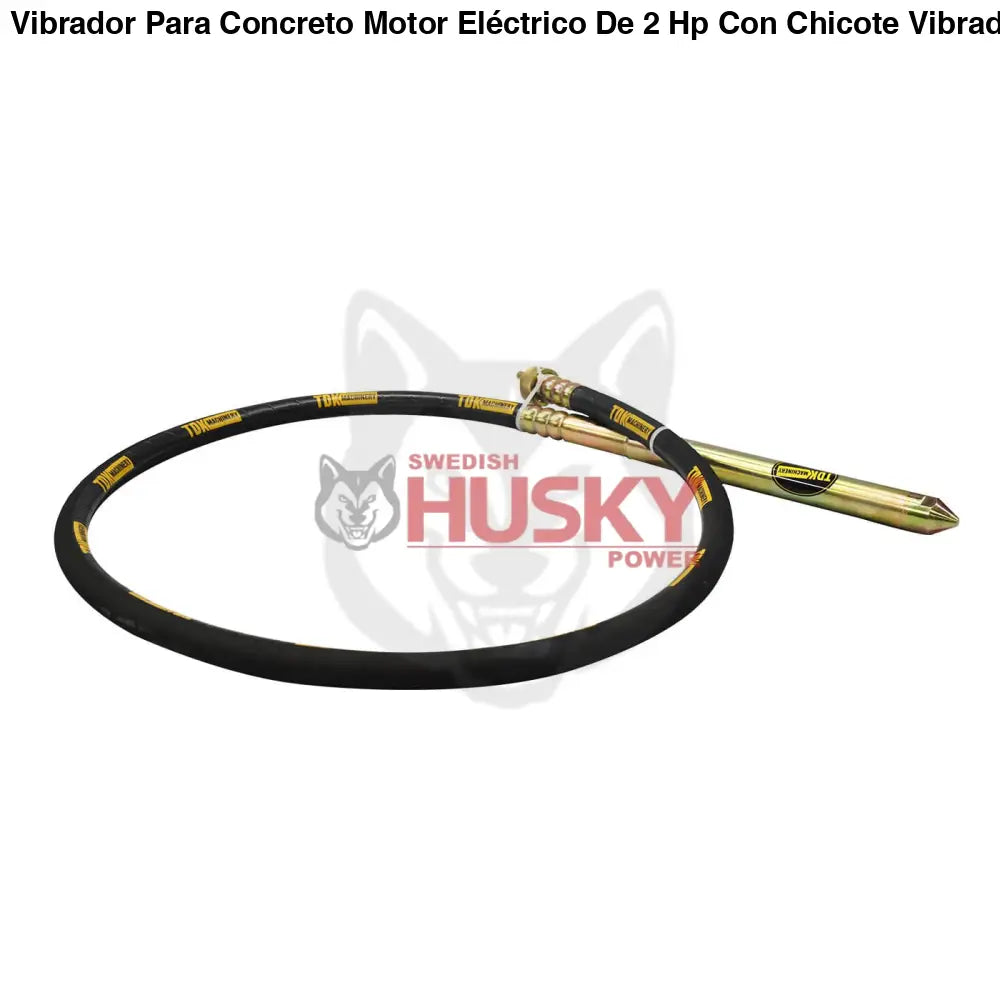 Vibrador Para Concreto Motor Eléctrico De 2 Hp  Con Chicote Vibrador De 2.5 Metros 38MM Husky DYNA125